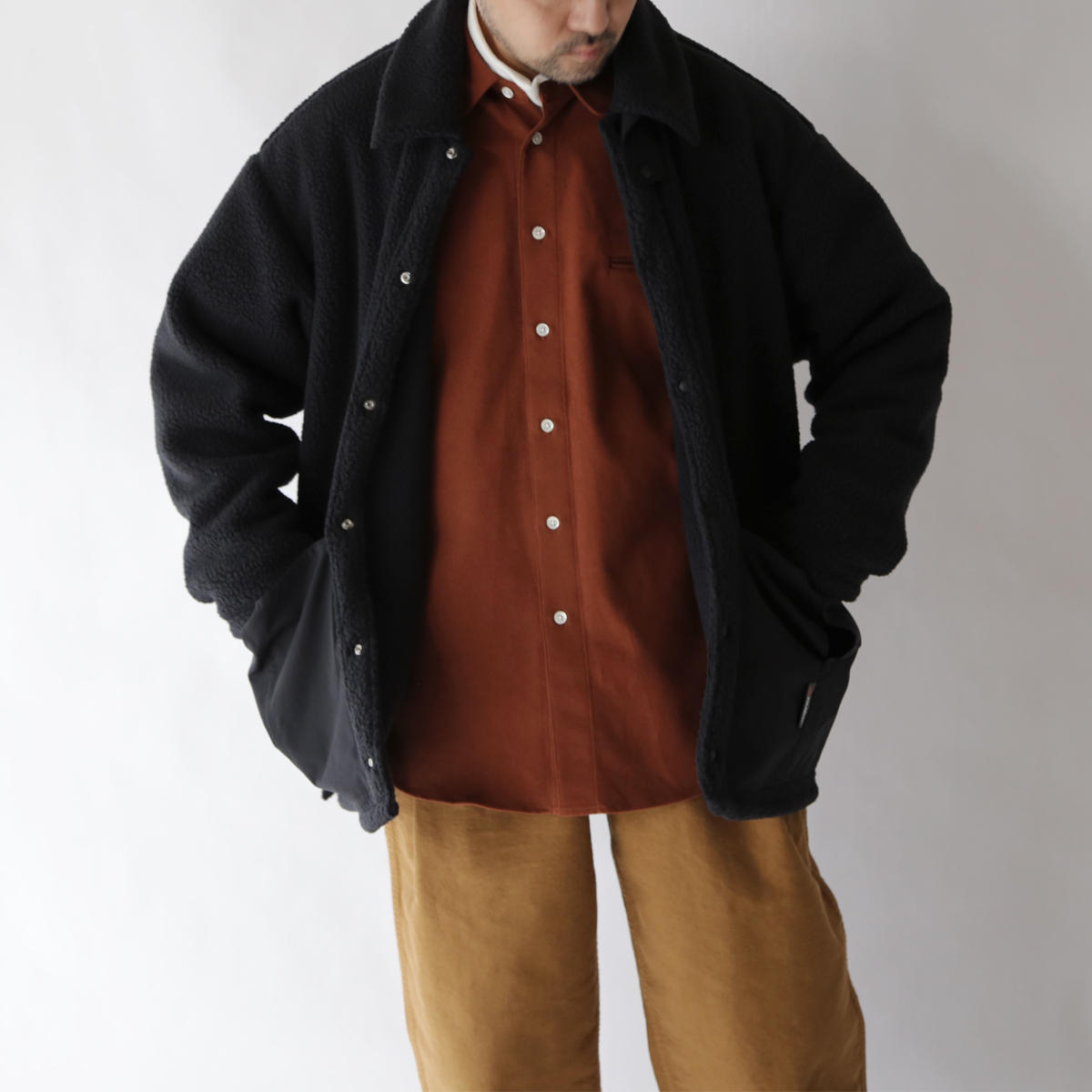 EEL イールのノーカラージャケット　easy earl life ヘンプ　麻 EEL イールのノーカラージャケット easy earl life ヘンプ 麻