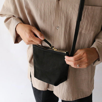 EEL Products × Tochca Nubuck Shoulder Pouch  Black