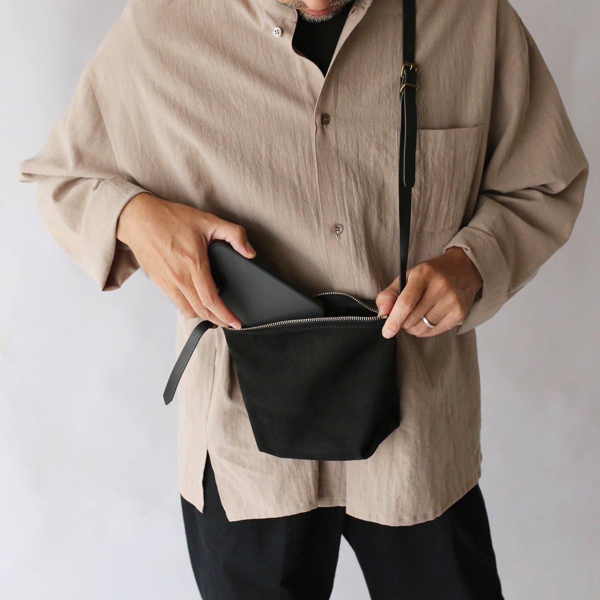 EEL Products × Tochca Nubuck Shoulder Pouch  Black