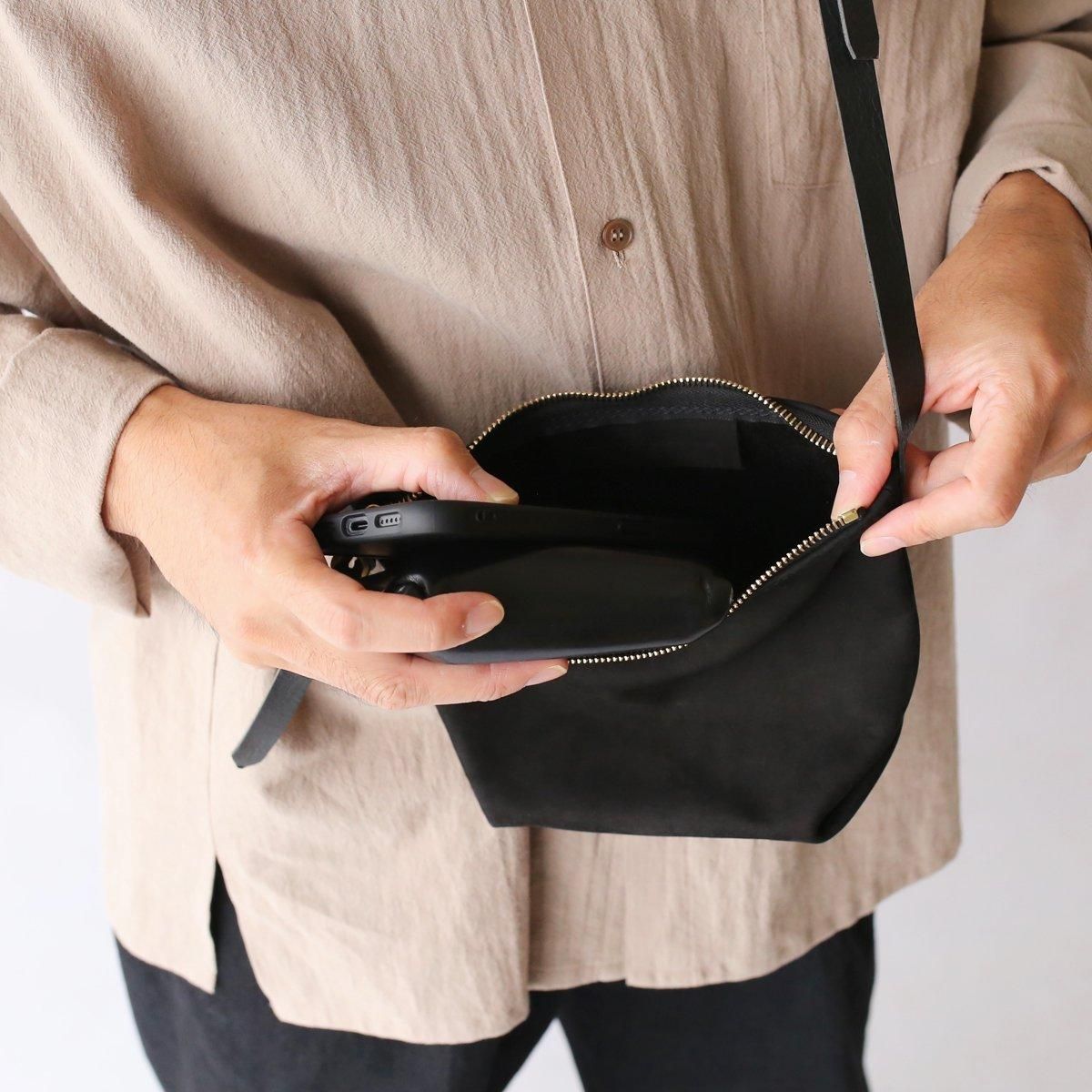 EEL Products × Tochca Nubuck Shoulder Pouch  Black