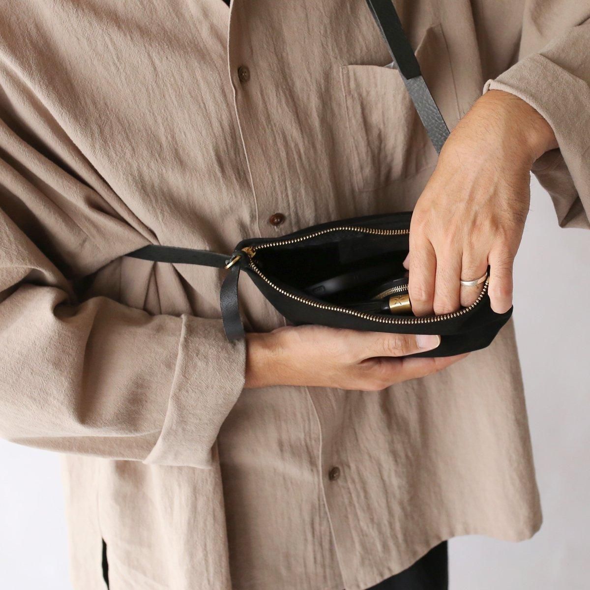 EEL Products × Tochca Nubuck Shoulder Pouch  Black